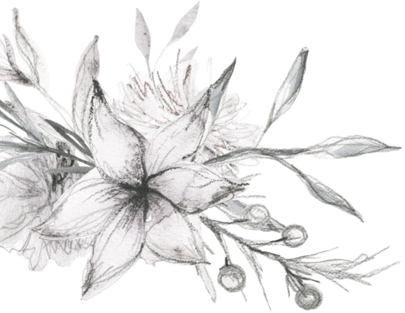 Black and white flower background