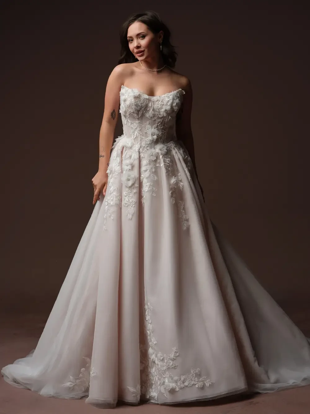 Model wearing a Maggie Sottero dress