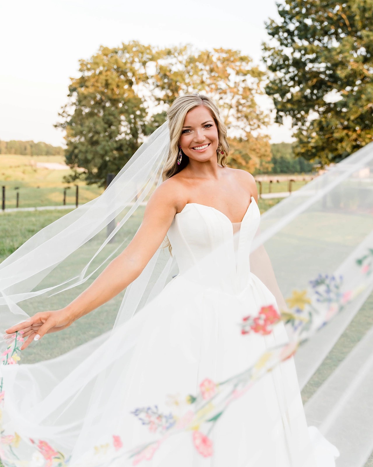 Model wearing a Rina's bridal dress