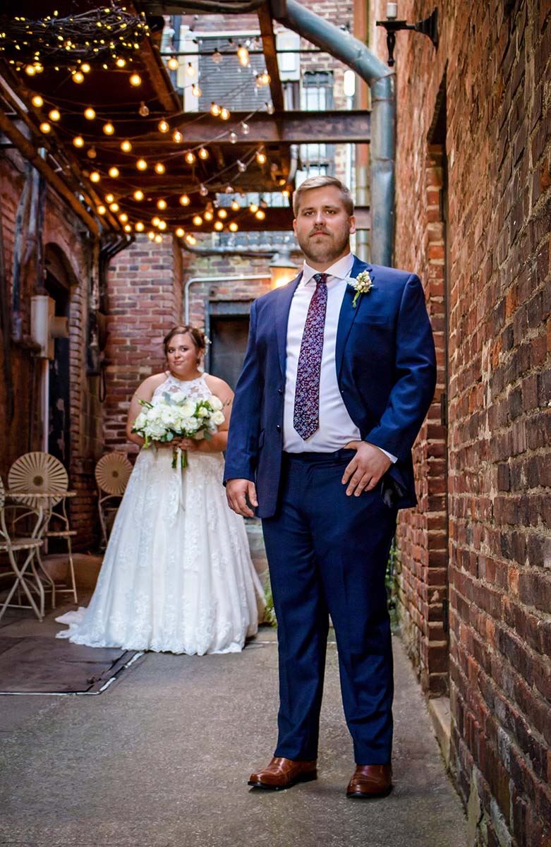 Photo of the real bride and groom