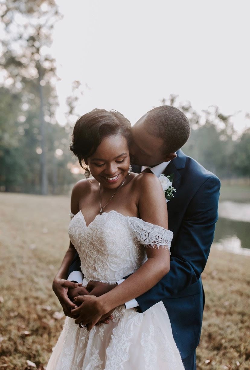 Photo of the real bride and groom