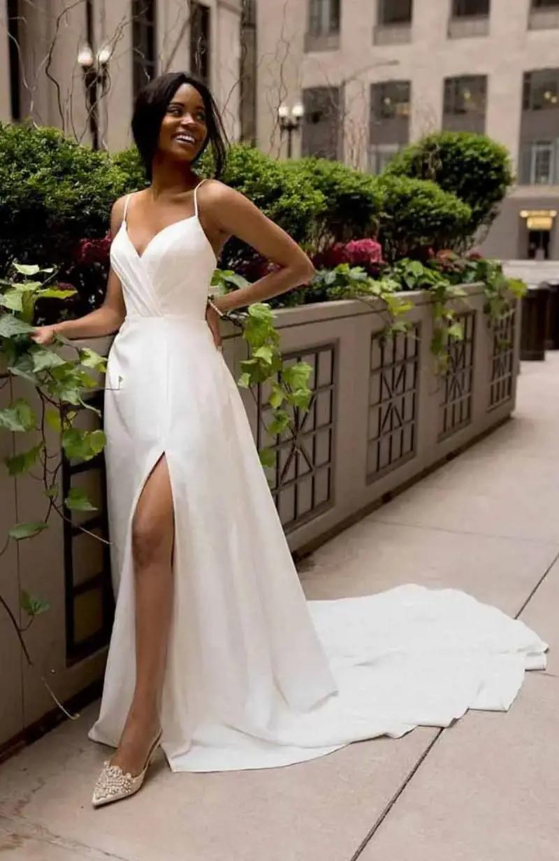 Model wearing a Stella York dress