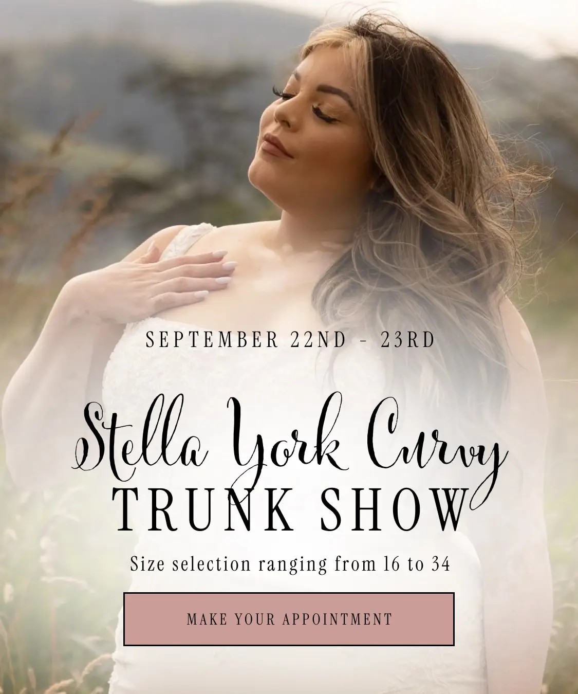Stella York Curvy Trunk Show Banner Mobile