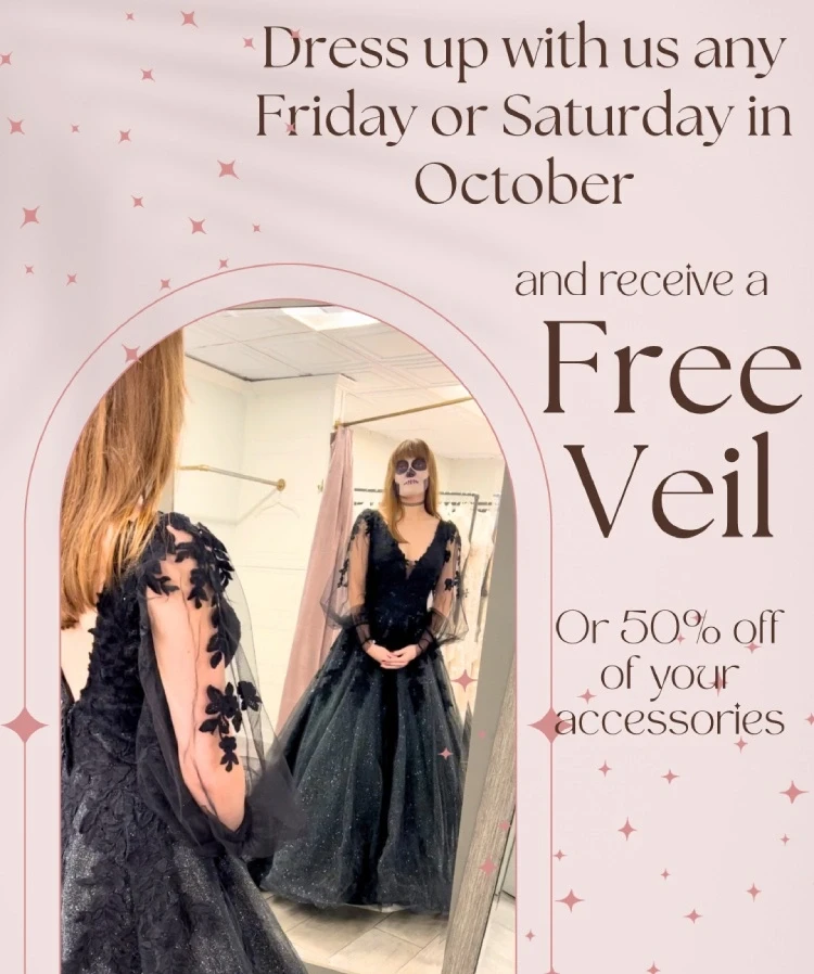 Halloween trick or veil event mobile banner